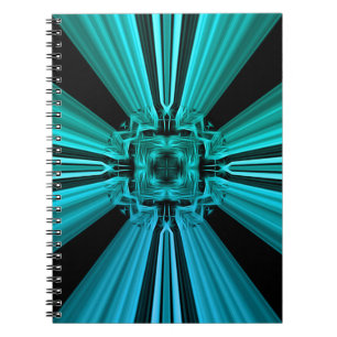 Futuristisches elektrisches Plasma-Fraktaldesign Notizblock