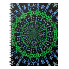 Futuristisches elektrisches Plasma-Fraktaldesign Notizblock