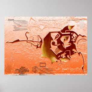 Futuristisches Evo-Poster-Druck optimierte Version Poster