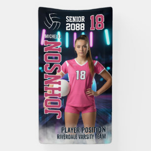 Futuristisches Foto zur Seniorennacht eines Volley Banner
