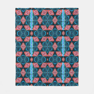 Futuristisches Fraktal aus reinem Energie Fleecedecke