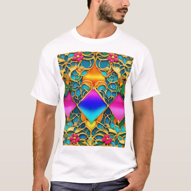 Futuristisches französisches Manuskript Inneres T-Shirt (Vorderseite)