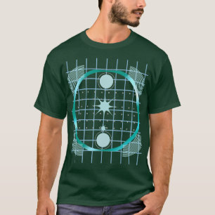 Futuristisches Gitterkreis-Abstraktdesign T-Shirt