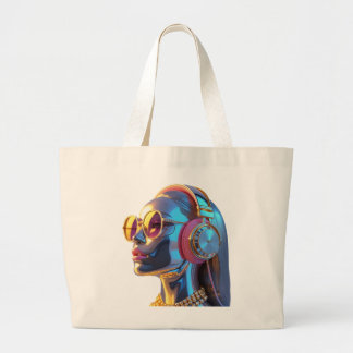 Futuristisches Glam: Chrome-Maus Jumbo Stoffbeutel