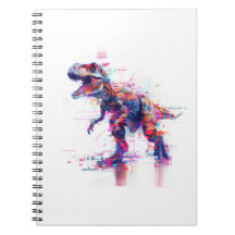 Futuristisches Glitch-T-Rex-Dinosaurier