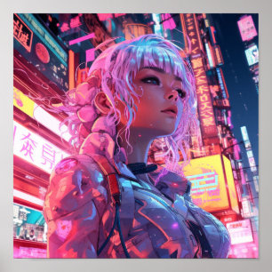 Futuristisches Kunstposter   Ludo Ne Agni Omotel i Poster