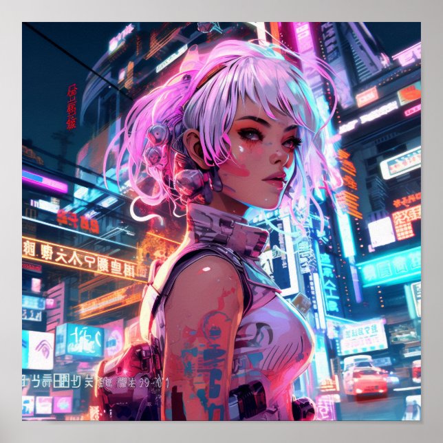 Futuristisches Kunstposter: Ludo Ne Agni Omotel im Poster (Vorne)