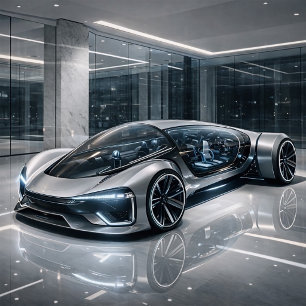Futuristisches Luxus-Supercar-Design Print Karte