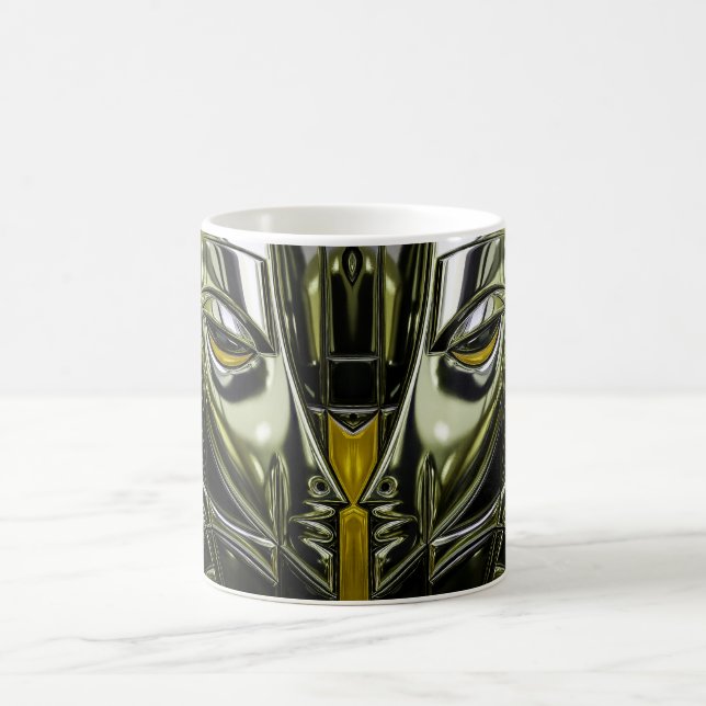 Futuristisches Metallprofil Kaffeetasse (Mittel)