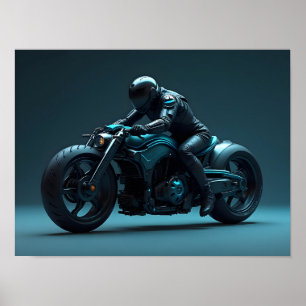 Futuristisches Motorrad Poster