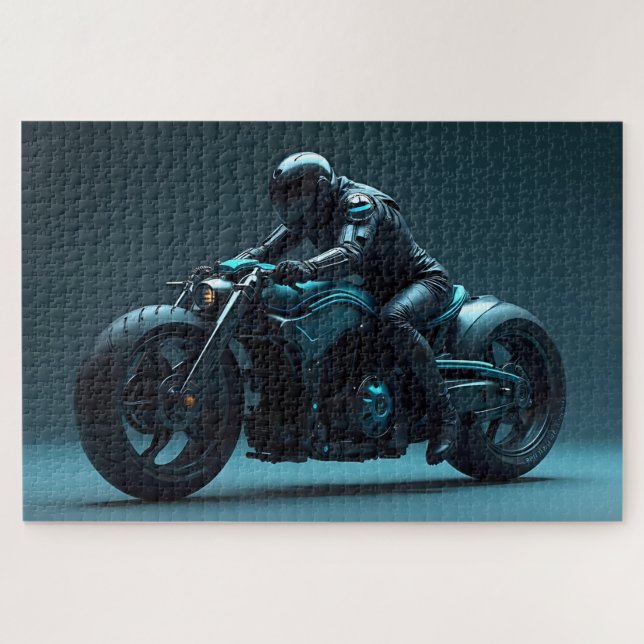 Futuristisches Motorrad Puzzle (Horizontal)