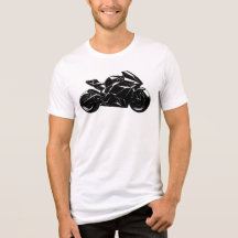Futuristisches Motorrad Schwarz Weiß Vektor 
