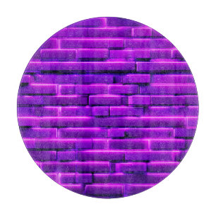 Futuristisches Neon Brick Wall Design Schneidebrett