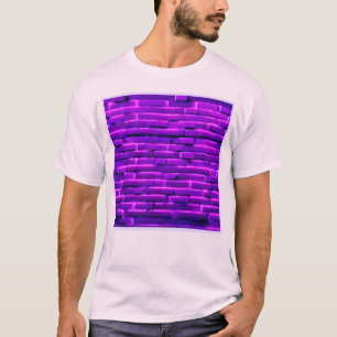 Futuristisches Neon Brick Wall Design T-Shirt