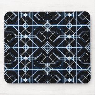 Futuristisches Neon Grid Muster Mousepad