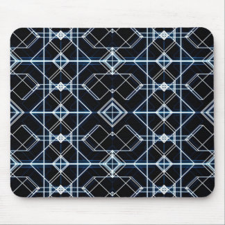 Futuristisches Neon Grid Muster Mousepad