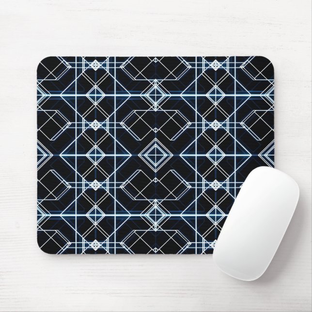 Futuristisches Neon Grid Muster Mousepad (Mit Mouse)