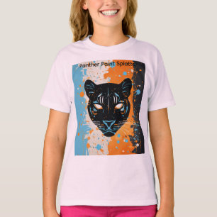 Futuristisches Panther-Farbspritzer-Design T-Shirt