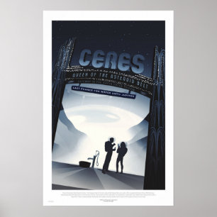 Futuristisches Reiseplakat Retro - Ceres Poster