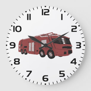 Futuristisches rotes Sci-Fi-Kommandofahrzeug Große Wanduhr
