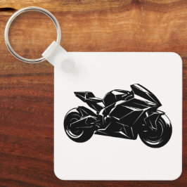 Futuristisches Sportmotorrad-Design Schlüsselanhänger