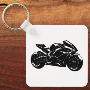 Futuristisches Sportmotorrad-Design Schlüsselanhänger