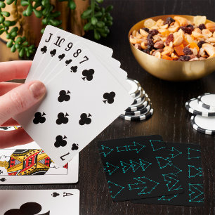 Futuristisches Tech-Pfeil-Schaltkreis-Design Spielkarten