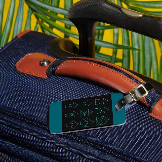 Futuristisches Tech-Pfeil-Schaltungsdesign Gepäckanhänger (Von Creator hochgeladen)