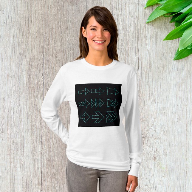 Futuristisches Tech-Pfeil-Schaltungsdesign T-Shirt (Von Creator hochgeladen)