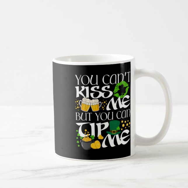 Fuuny Irish St Patrick's Day Waitress Rtender Sham Kaffeetasse (Rechts)