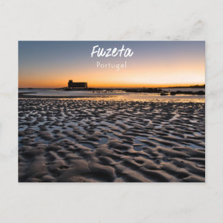 Fuzeta Beach Warm Sunset Postkarte