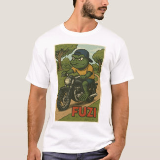 FUZI - Ride oder Ribbit | Motorrad-Frosch-T - Shir T-Shirt