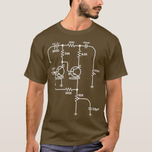 Fuzz Pedal Schematic Circuit Handwired Musician Gi T-Shirt