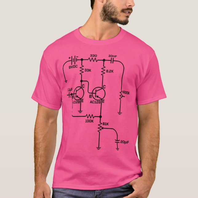 Fuzz Pedal Schematic Diagramm Germanium Pnp Circui T-Shirt (Vorderseite)