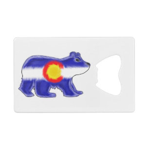 Fuzzy Colorado Fahne tragen Stilkartenflaschenöffn Kreditkartenflaschenöffner