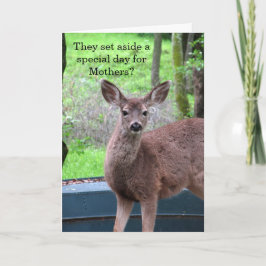 Fuzzy Deer Day Card Karte