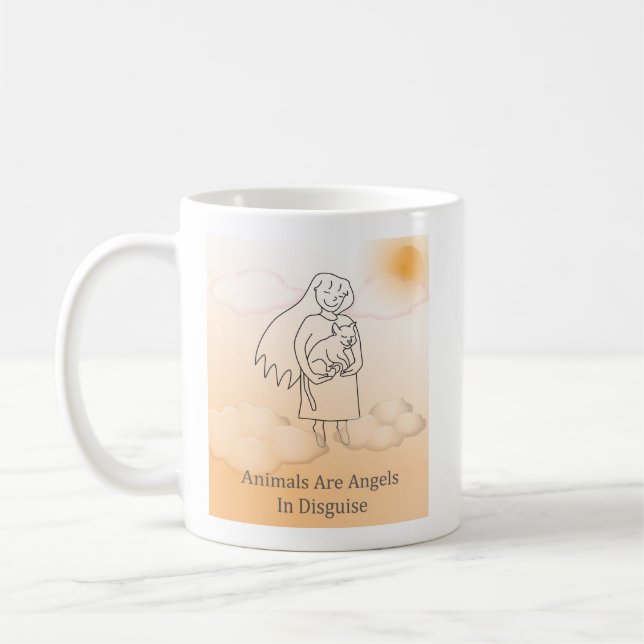 Fuzzy Express® Angel Cat Kaffeetasse (Links)