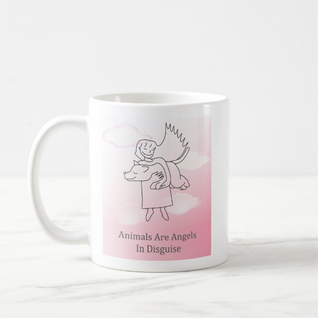 Fuzzy Express® Angel Dog Kaffeetasse (Links)