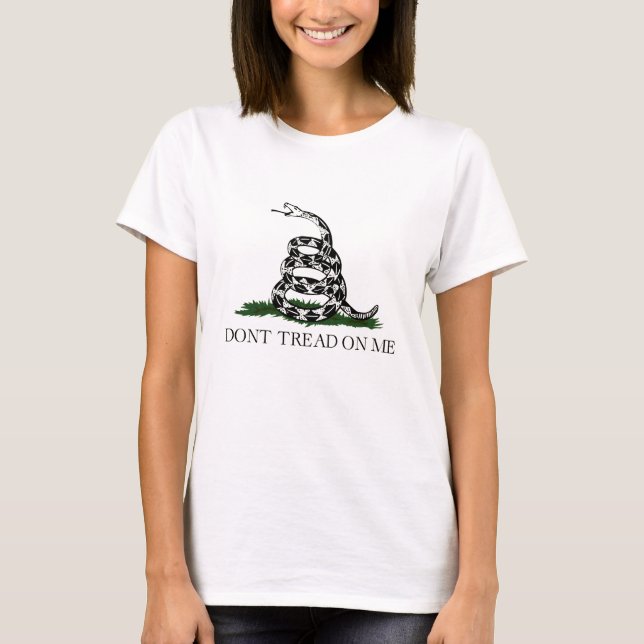 Fuzzy Express® Classic Gadsden Flag Weiß T-Shirt (Vorderseite)