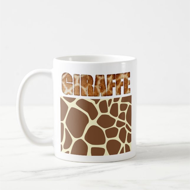 Fuzzy Express® Giraffe Tierwerbung Kaffeetasse (Links)
