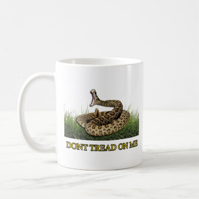Fuzzy Express® Modern Gadsden Flag Weiß Kaffeetasse (Links)