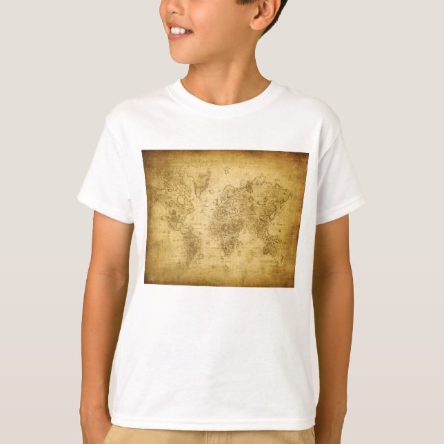 Fuzzy Express® Old Map Kid T-Shirt (Vorderseite)