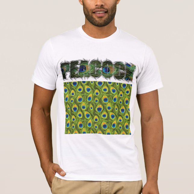 Fuzzy Express® Pfauentierwerbung T-Shirt (Vorderseite)