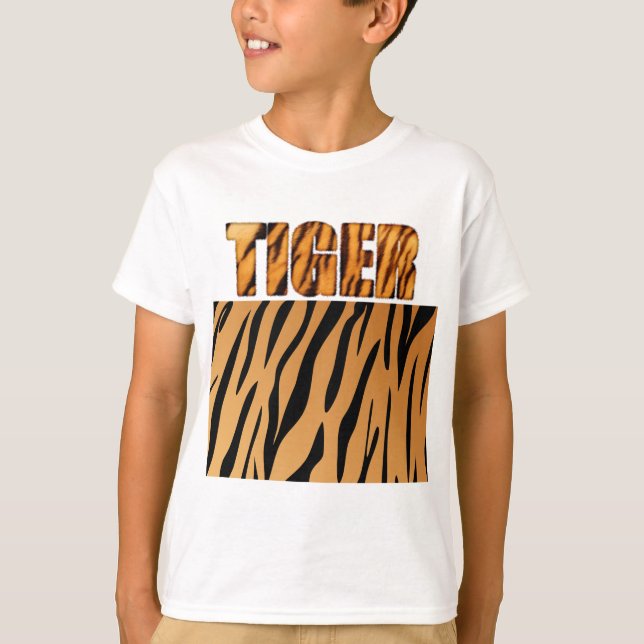 Fuzzy Express® Tiger Animal Print T-Shirt (Vorderseite)