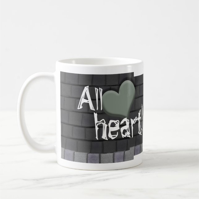Fuzzy Green Monster mit Herz Kaffeetasse (Links)