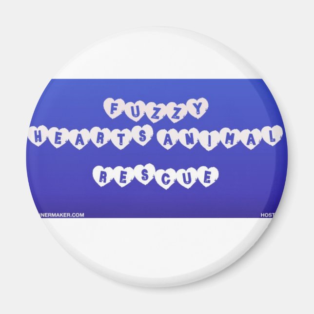 Fuzzy Hearts Magnet (Vorne)