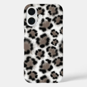 Fuzzy Leopard Druck – Wild Chic Handyhülle iPhone 16 Hülle