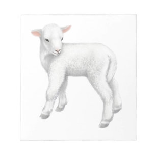 Fuzzy Little Lamb Notepad Notizblock