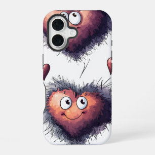 Fuzzy Love Hearts - Süßes Anime-Handyhülle iPhone 16 Hülle