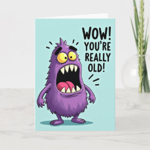 Fuzzy Monster Geburtstagskarte Karte